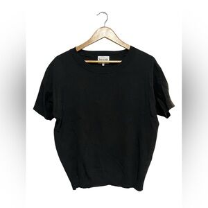 Leo & Ugo Knit Sweater Short Sleeves Black Size 3 (12-14)